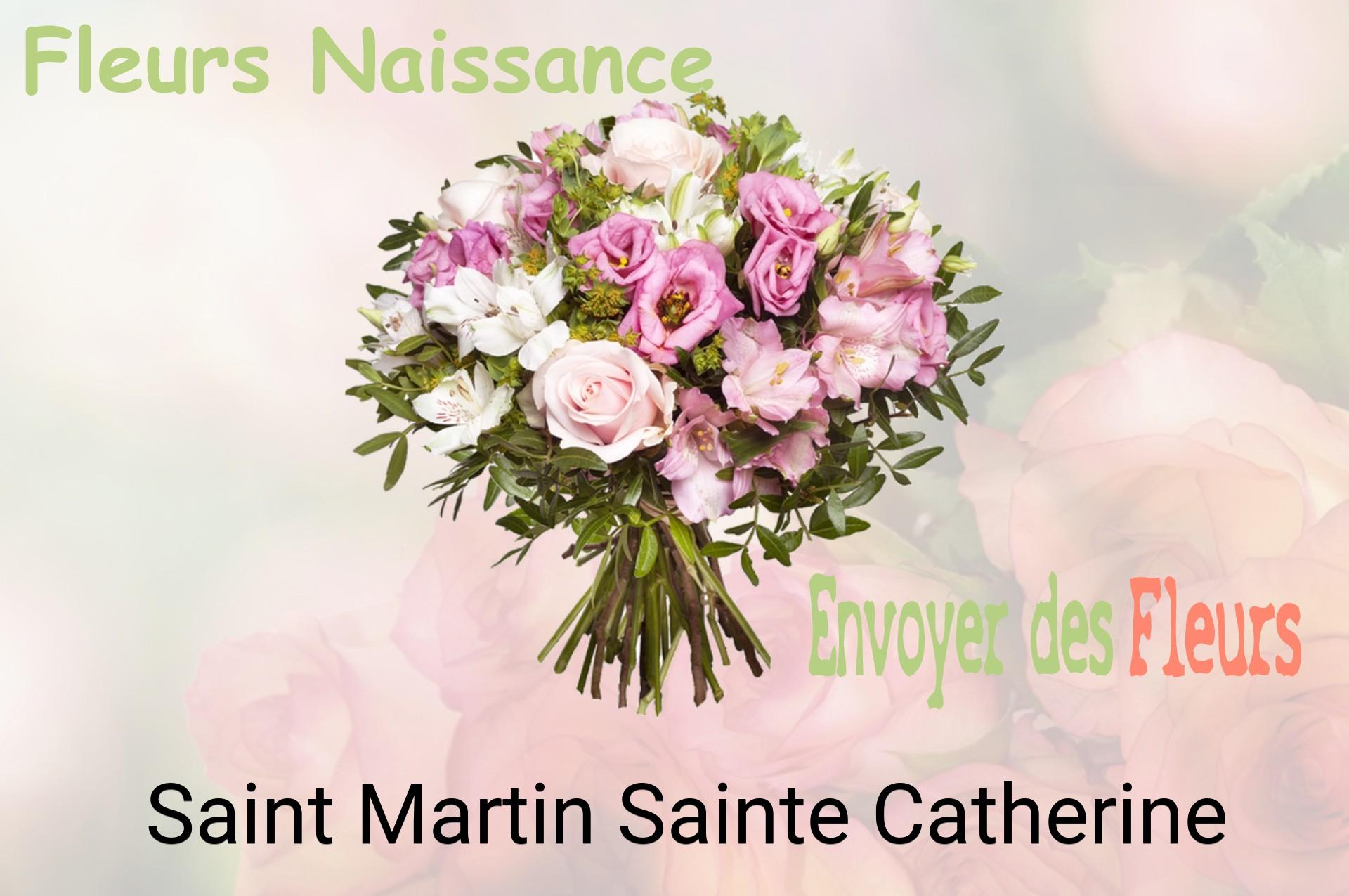 Bouquet de fleurs de naissance livré à Saint-Martin-Sainte-Catherine