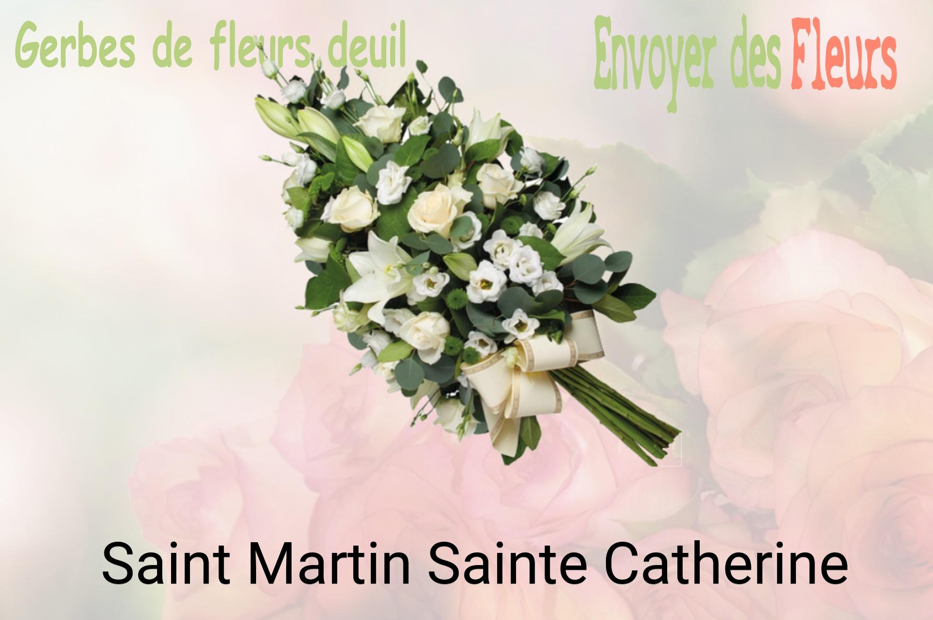 Gerbe de fleurs de deuil livrée à Saint-Martin-Sainte-Catherine